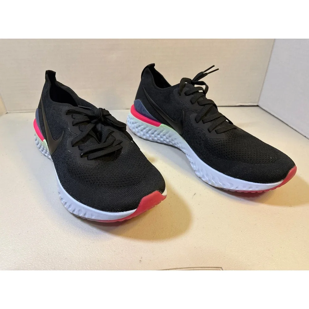 Nike Epic React Flyknit Womens Running Shoes‎ Black Pink Size 13 no box